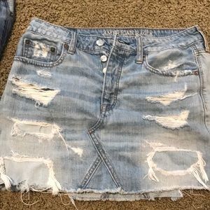 American eagle light denim skirt